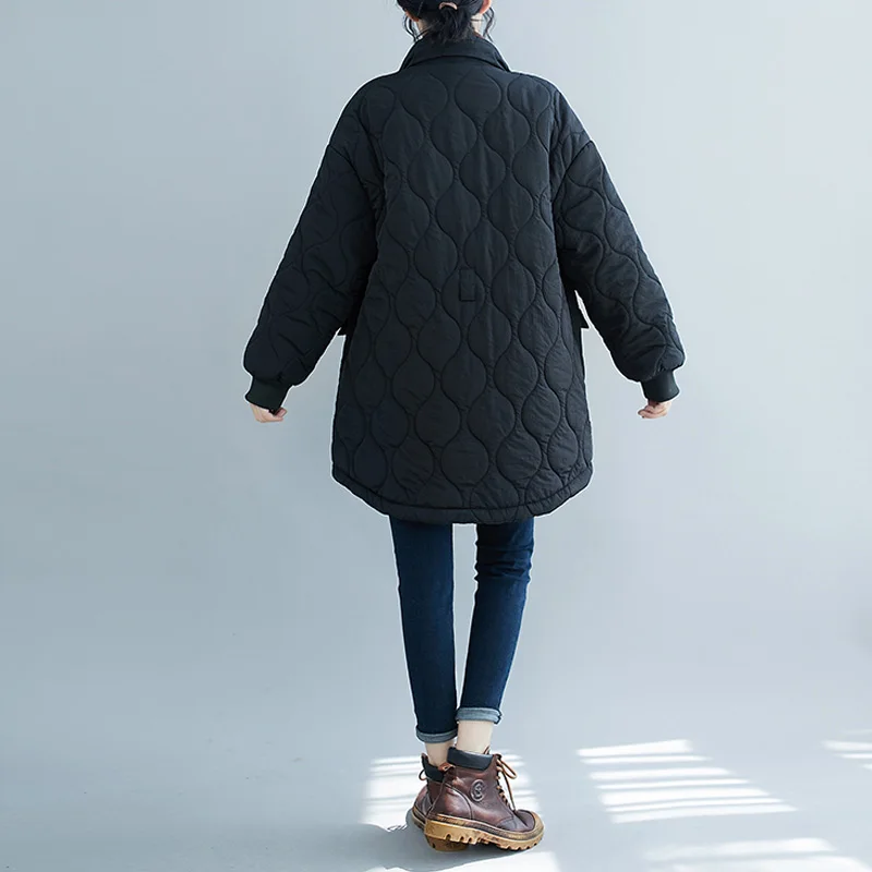 

Plus Size Winter Zipper Jacket Coat Women 2020 Autumn Oversize Thick Warm Ladies Coats Woman Quilted Down Jacket Parkas Female