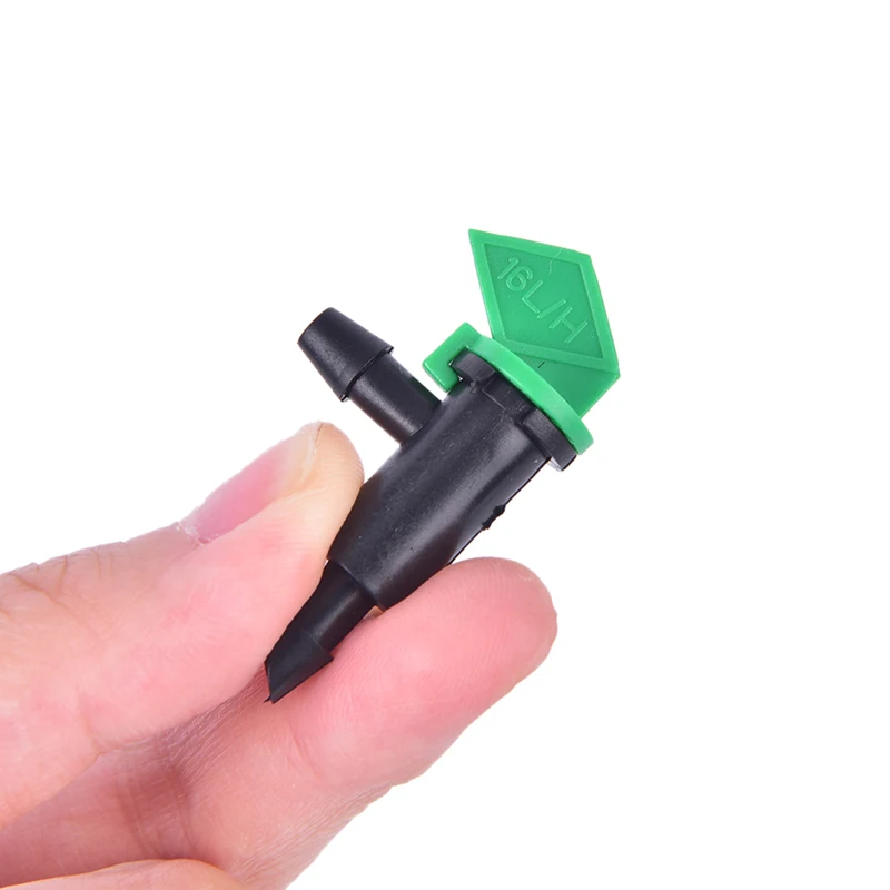 

100 Pcs Garden Irrigation Watering Barbed Dripper Emitter -Take Apart 4 8 16/LPH Flagged