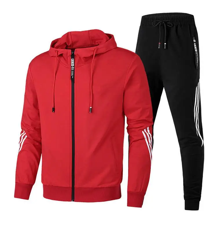 

2021 Fashion Brand Gym Sports Running Shoes Men Casual Sweatshirts And Sweatpants Hooded Sportswear Men Tracksuit 2 Piece Set