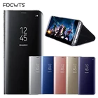 Кожаный флип-чехол FDCWTS для Samsung Galaxy A3 2017 A5 2017 A7 2017 A320F A520F A720F, Роскошный прозрачный чехол для телефона