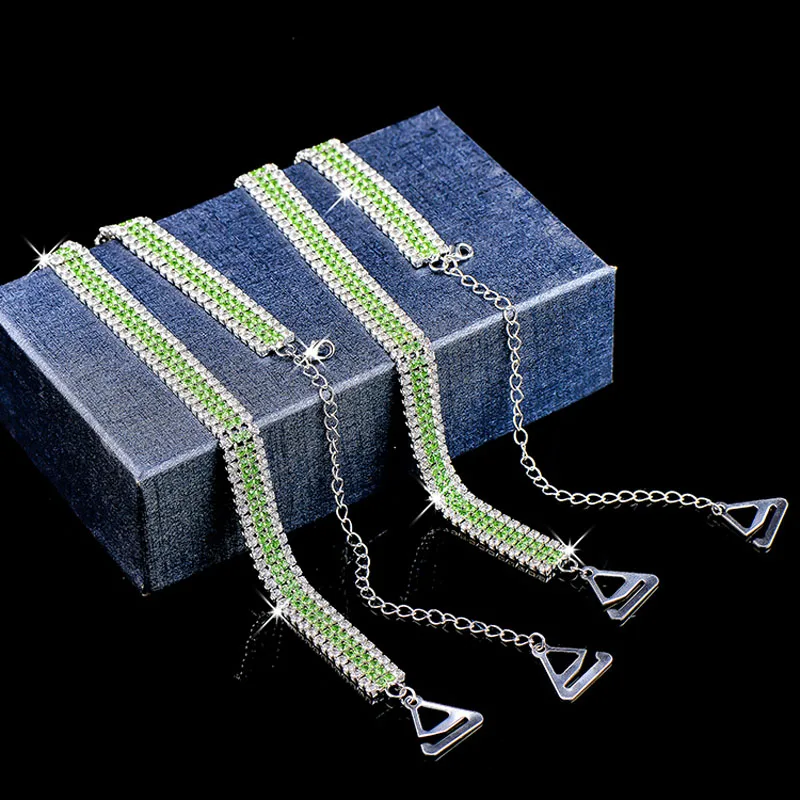 Multi 4Rows элегантное регулируемое Сверкающее циркониевое женское вечернее платье