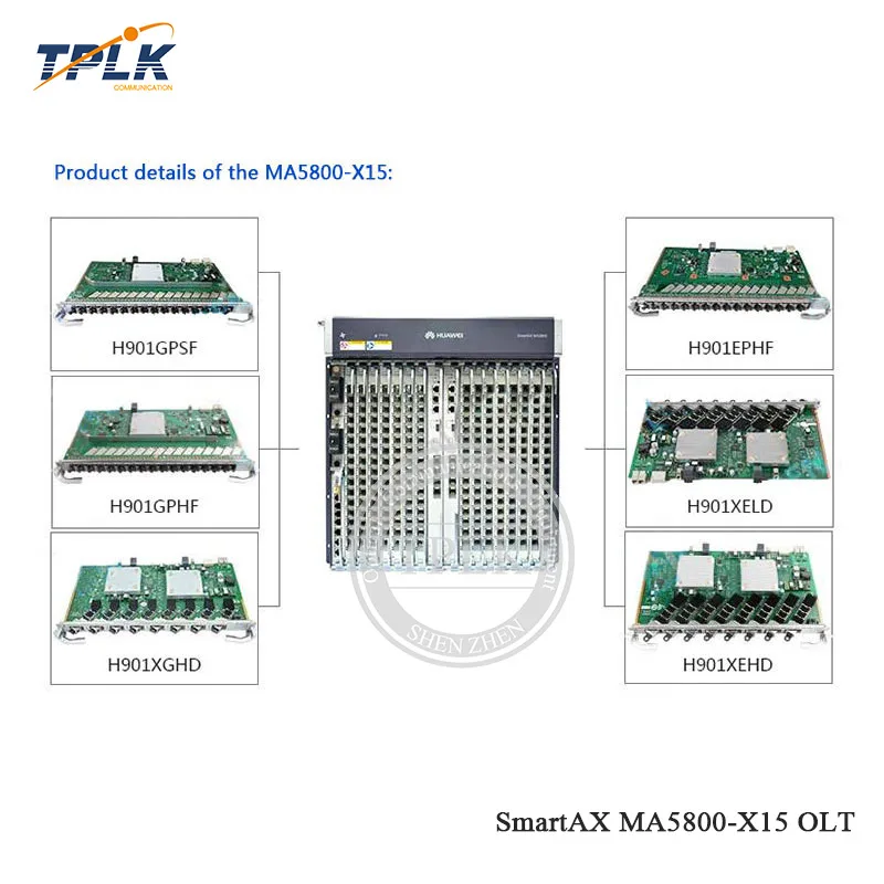 Оригинальный MA5800 X15 GPON 10G OLT с 2 * МПЛА + пила 16 Порты и разъёмы GPHF C доска|Кабели