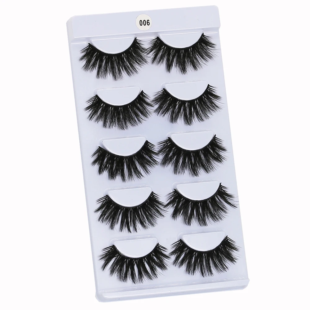 WOMELL 5 пар 3D норковые ресницы натуральные накладные драматические Объемные