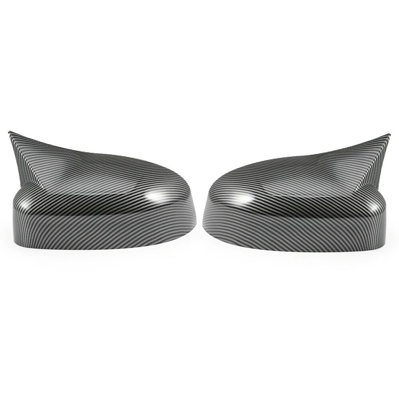 2 шт. Автомобильная углеродное волокно Ox Рог боковая крышка зеркала заднего вида