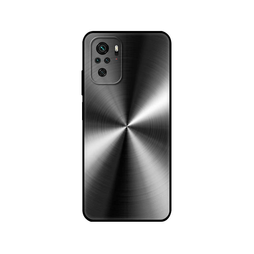 Черный чехол из ТПУ для Xiaomi Redmi 9T Note 10 Pro с темной матовой металлической