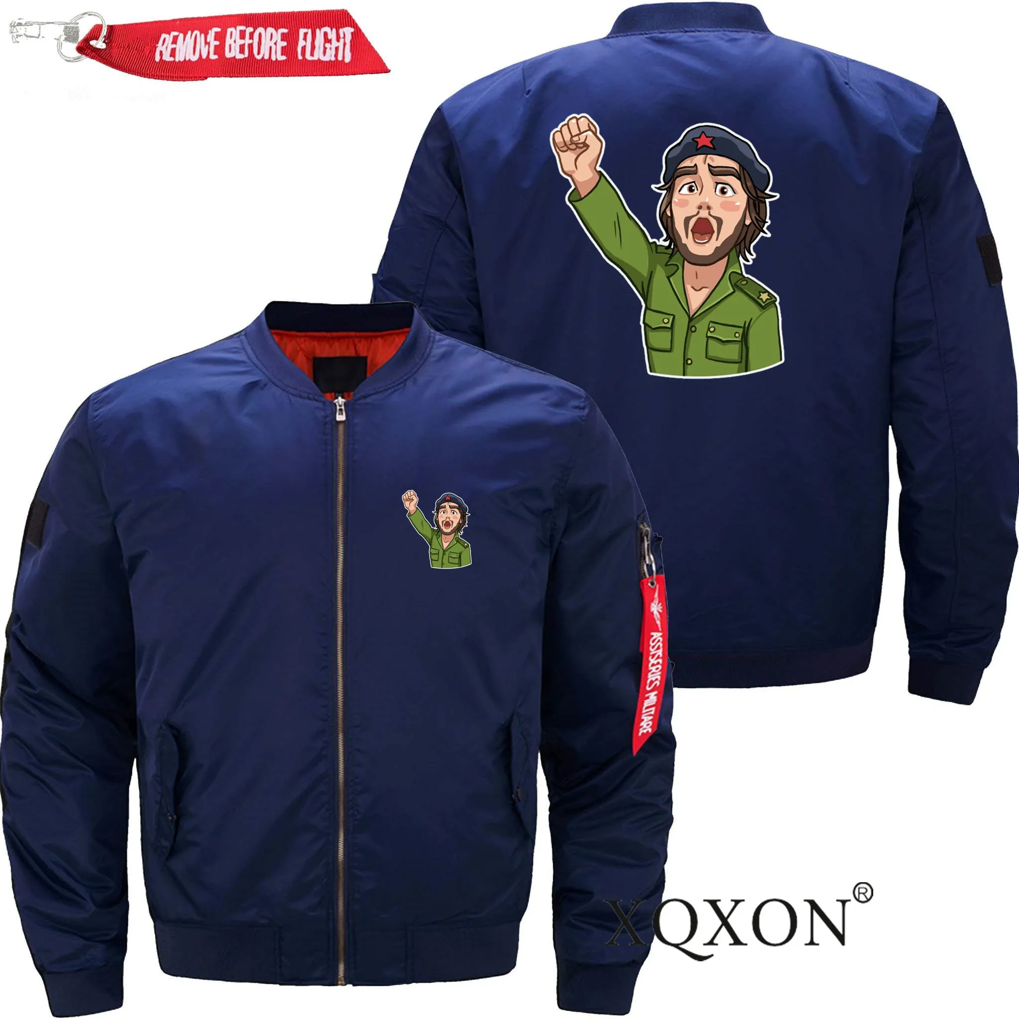 

2021 Che Guevara Print Men Bomber Jacket Outdoor Pilot Coats Jackets New Men Military Jacket Man Autumn Winter Coat Clothes