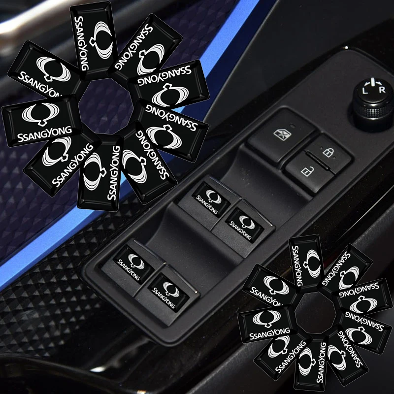 10 шт. автомобильные наклейки для Ssangyong Kyron Actyon Sport Korando Rexton Rodius Tivoli Musso|Наклейки на