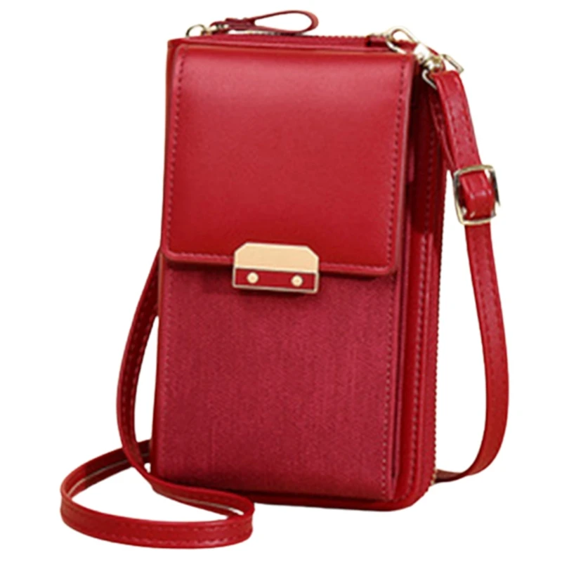 

Ladies Messenger Bag Outing Shoulder Bag Mobile Wallet Solid Color Small Mini Messenger Bag Long Shoulder Strap