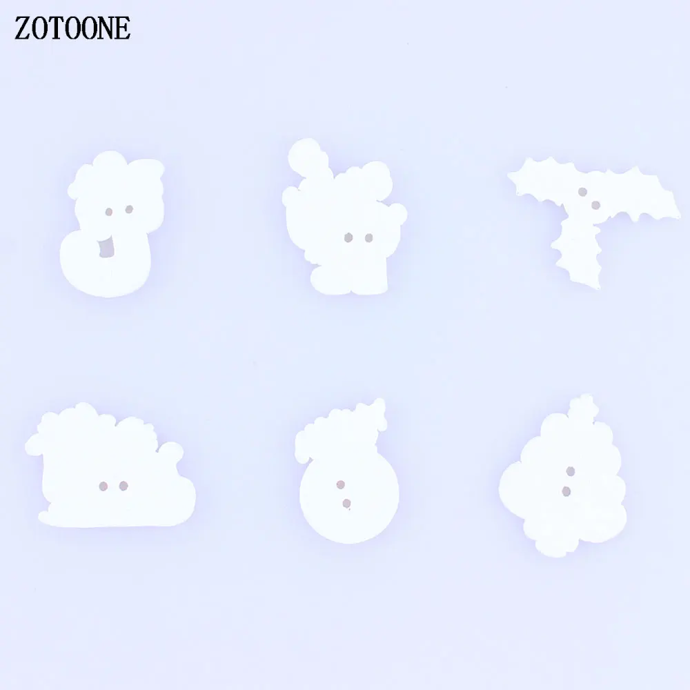 ZOTOONE 50 шт., Смешанная Рождественская швейная деревянная пуговица, детский подарок, кнопки для рукоделия, Рождественский Декор, сделай сам, пуговицы для скрапбукинга