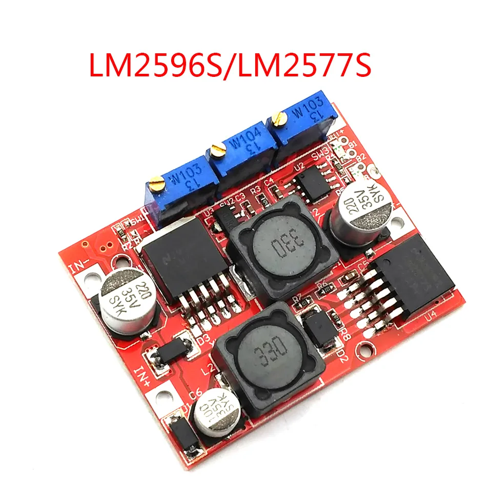 DC-DC LM2596S/LM2577S понижающий повышающий понижающий модуль преобразователя Напряжения Питания неизолированная плата постоянного тока 15W 3A