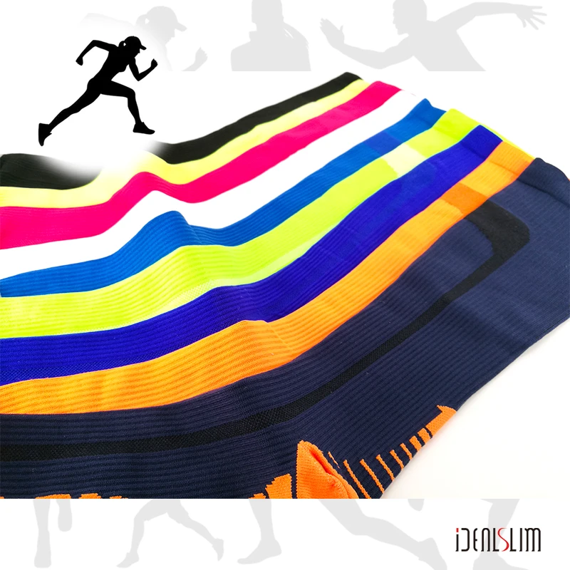 IDEALSLIM 3 пары компрессионные беговые носки до середины икры рукав велосипедные