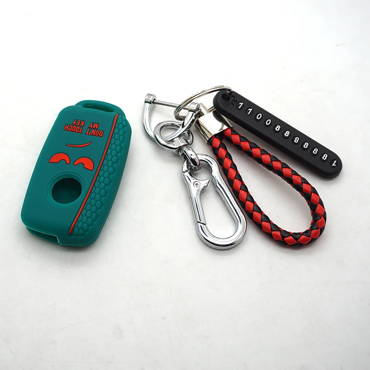 

Cocolockey Dont Touch My Key Silicone Car Key Cover Chain Ring Holder for VW Golf Polo Passat Scirocco Tiguan for Skoda for Seat