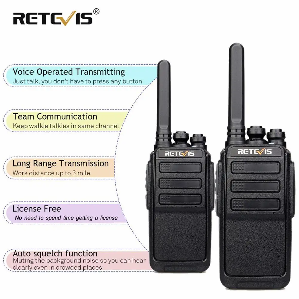 2 шт. Retevis RT28 портативная рация 2 Вт CTCSS& DCS VOX UHF частота Micro USB зарядное устройство двухсторонняя радиостанция Ham радио Hf трансивер