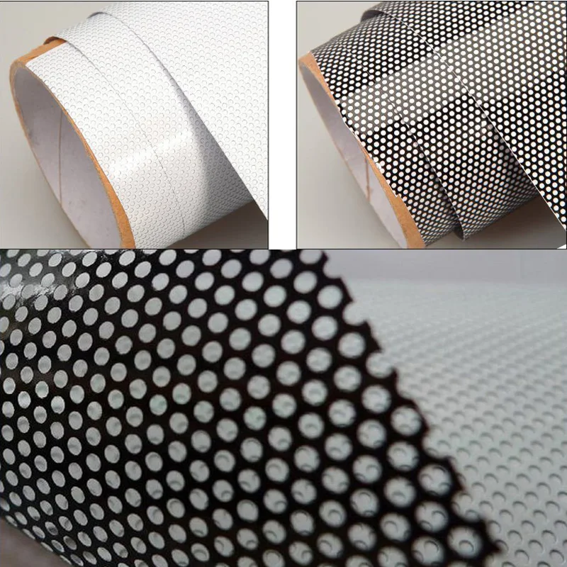 

One-Way Perforated Black White Vinyl Privacy Window Film Adhesive Glass Wrap Roll