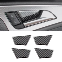 for audi a6 c7 a6l 2012 2013 2014 2015 2016 carbon fiber car interior door handle panel door bowl cover trim