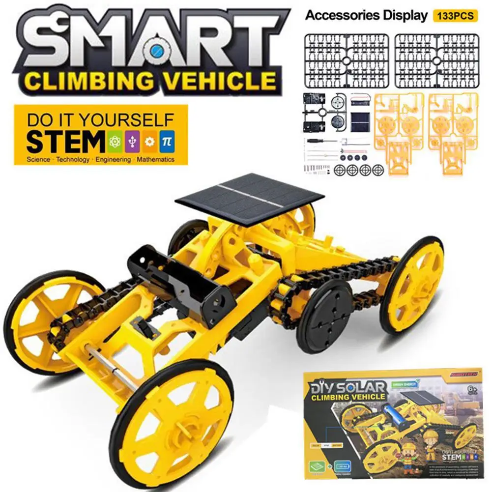 

RCtown научная обучающая игрушка «сделай сам» раннее образование сборная четырехколесная модель автомобиля на солнечной батарее для детей 4-10