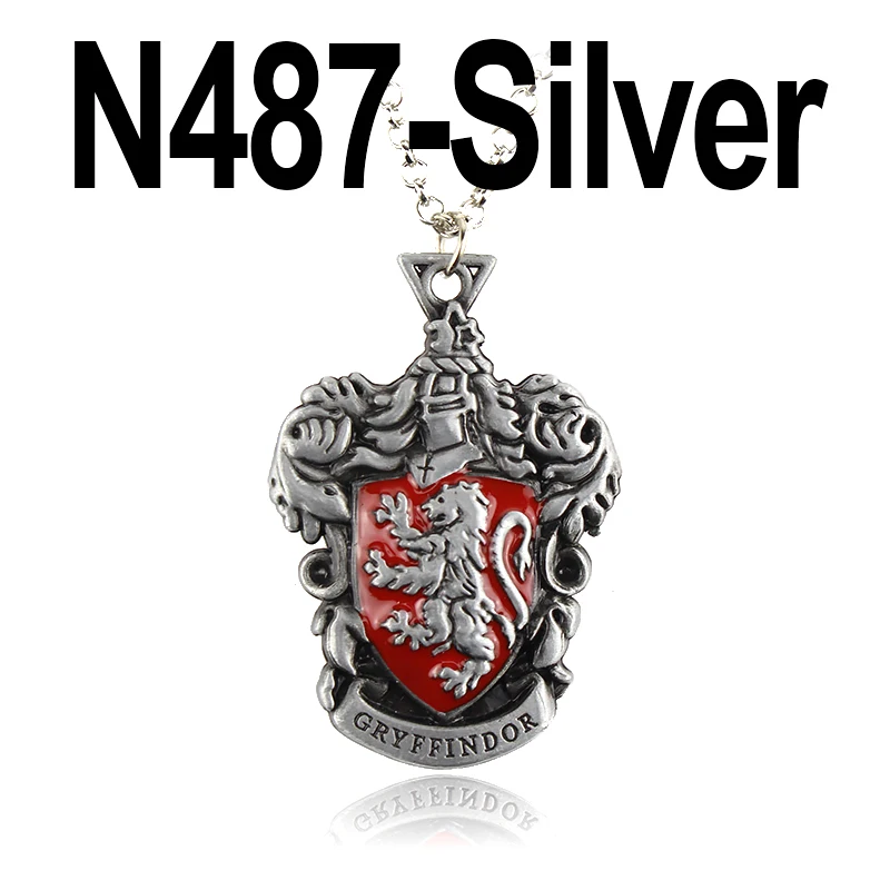 N487-silver Горячая Распродажа ожерелье HP Salazar Slytherin's Relics Slytherin college Treasures Voldemort's Horcruxes Подвеска для поклонников подарок - Окраска металла: N487-silver