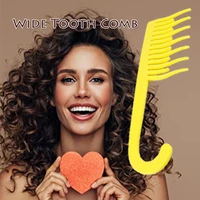 thick hair wet detangling hair brush care handgrip comb premium shower detangling comb wide tooth comb with hook