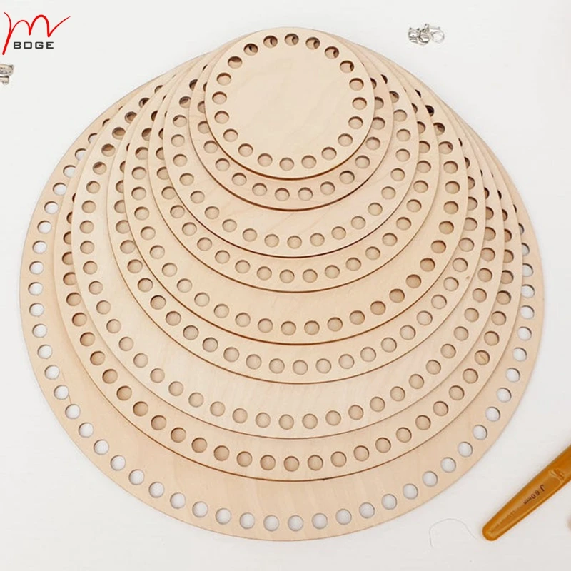 

set of 9pcRound wooden base for crochet basket diameter 10cm/12cm/15cm/17cm/20cm/22cm/25cm/27cm/30cm Wood base Wooden basket bot