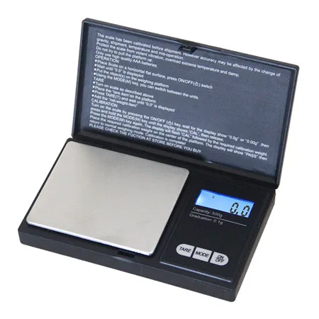 Black Мини-электронная шкала 500*0,1 г точные золотые карманные ювелирные весы для взвешивания машины переключатели инструменты портативные электронные весы - Цвет: Black