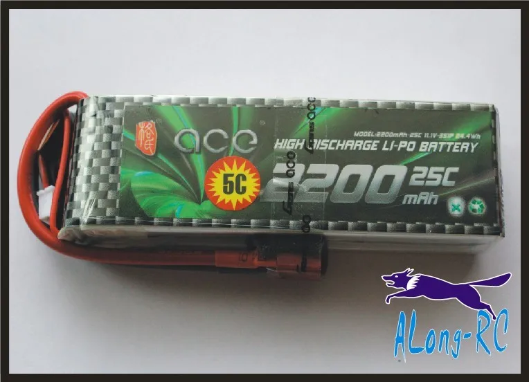 

RC airplane spare part hobby plane model li-po battery ACE 3s 2200mah 25c 11.1V 2200mah 25C For RC plane car boats