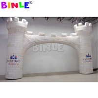 new designed 24x18x4foot outdoor party inflatable castle arch for kids annual marathon event
