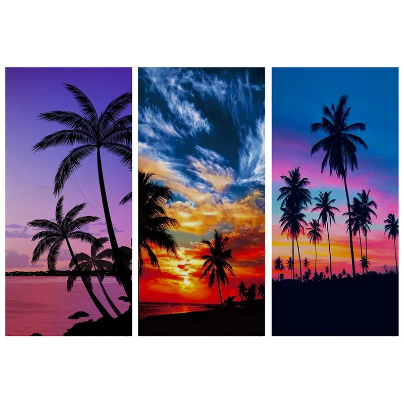 Urijk летнее 3D Дерево и геометрическое пляжное полотенце банные полотенца из