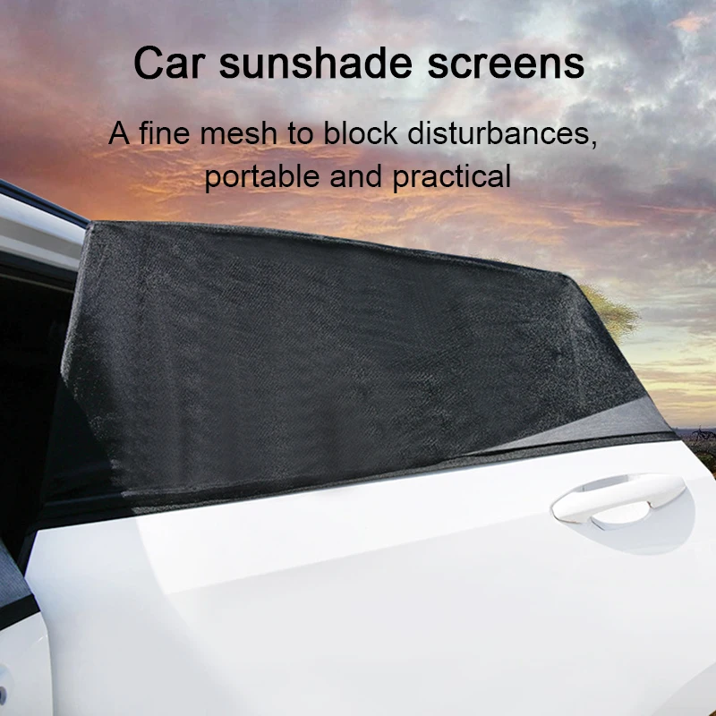 

Car Front & Rear Side Window Sun Visor Shade Mesh Cover Sunshade insulation anti-mosquito Fabric Shield UV Protector