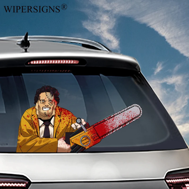 WIPERSIGNS страшные кожаные мужские развевающиеся наклейки для стеклоочистителей
