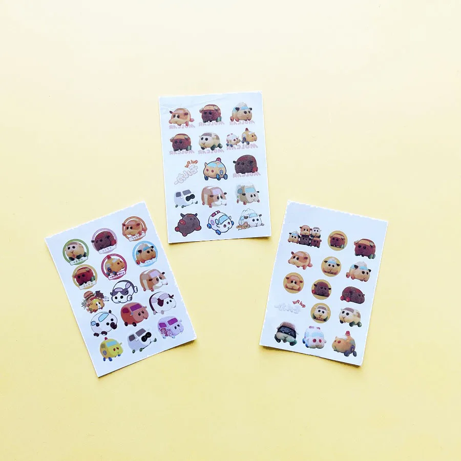 

Anime PUIPUI Molcar Cosplay Small size tattoo nail stickers finger stickers stickers animation around the same style