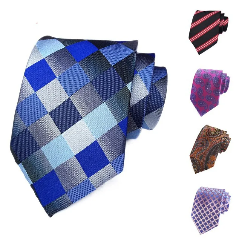 

8cm Ties for Man Neckties Polyester Business Neck Tie for Men Formal Dress Wedding Party Gift