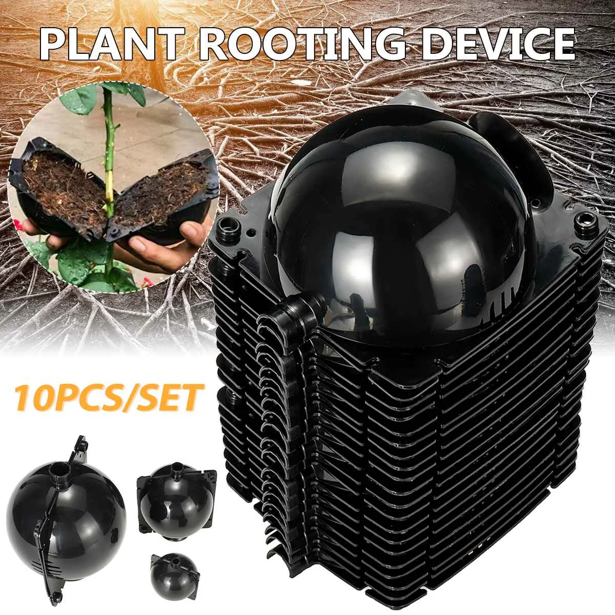 

10Pcs Plant Root Growing Box Grafting Rooting Ball High Pressure Garden Breeding Case For Garden Plant Propagation Box Sapling