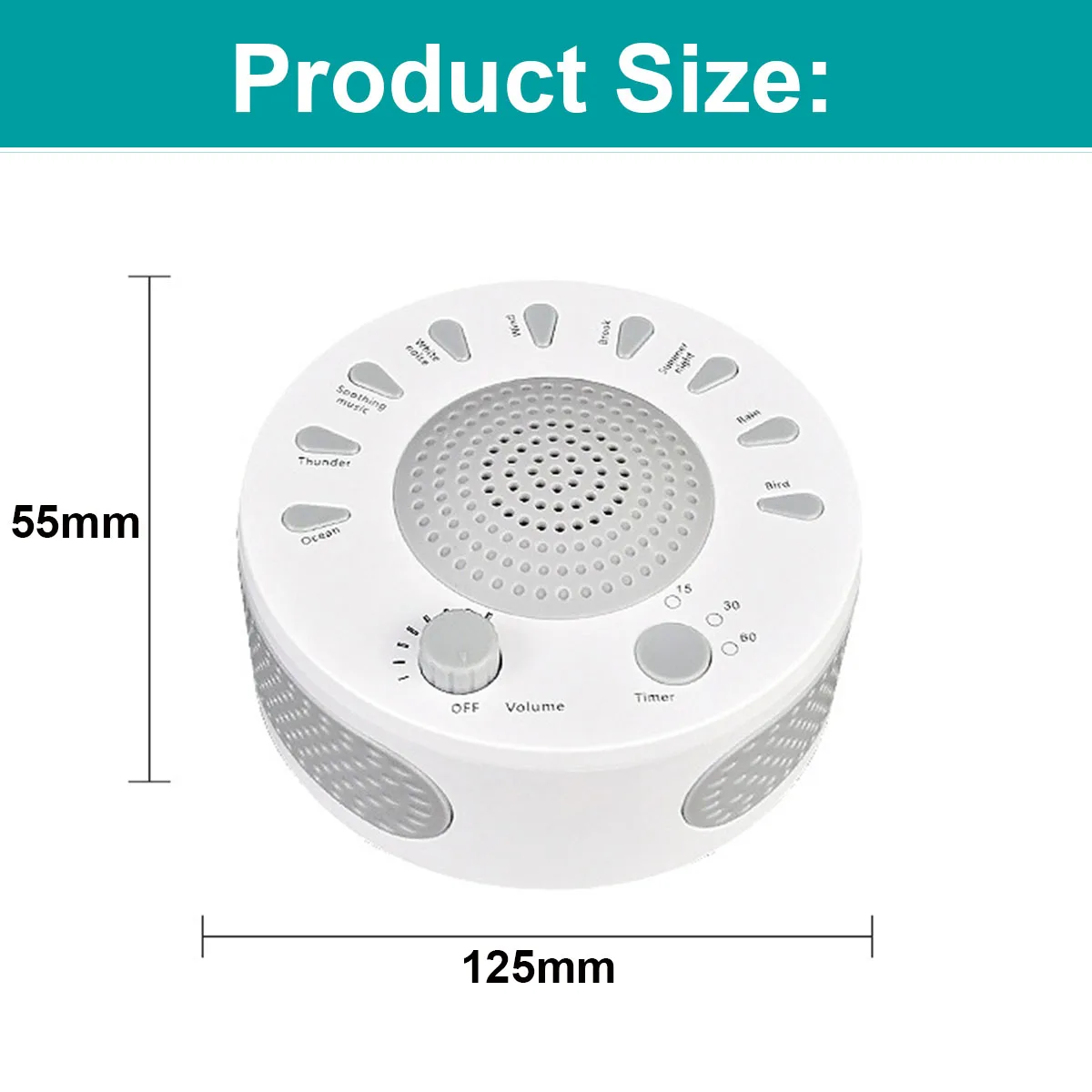 

Portable White Noise Sleep Sound Machine USB Baby Sleep Therapy Regulator Relaxation Office Travel with 9 Plant Soothing Sound