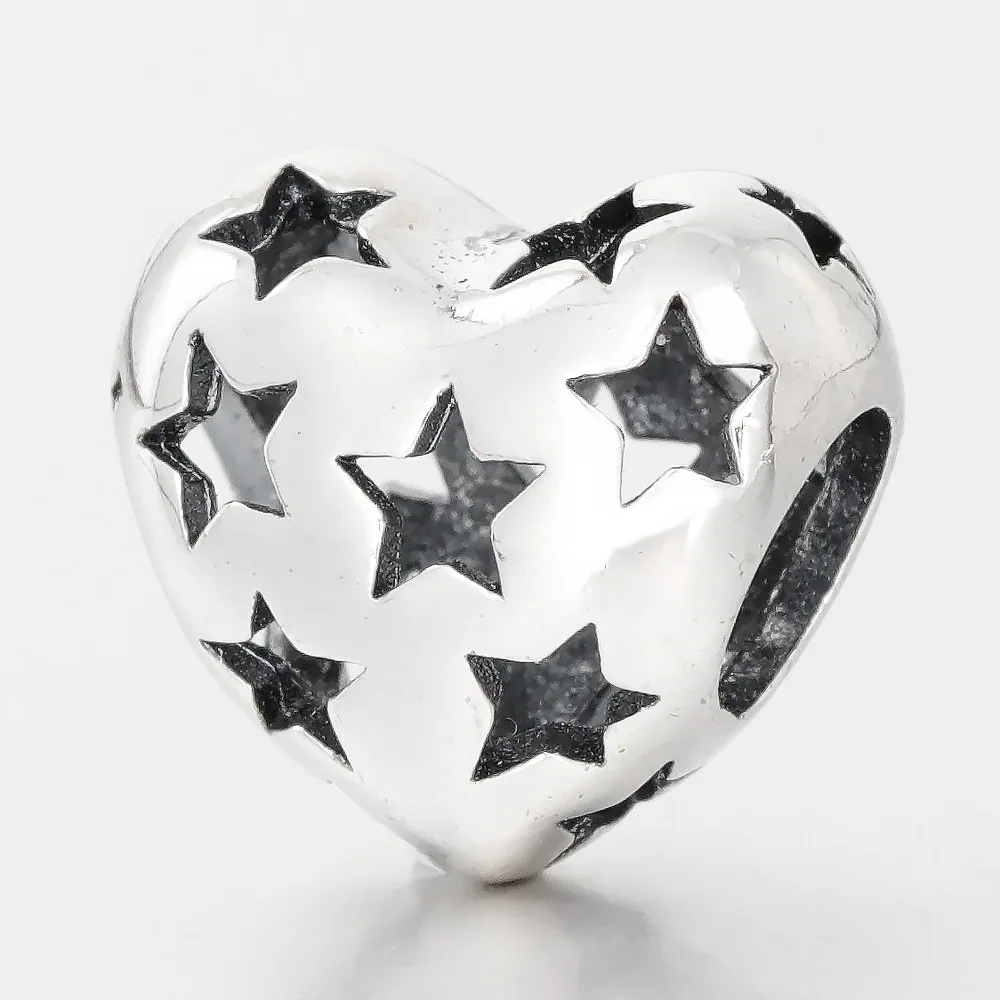 

100% S925 Silver New Hollow Love Star Fashion PAN Beads Suitable For Original Pandora Bracelet Women Diy Charm Jewelry
