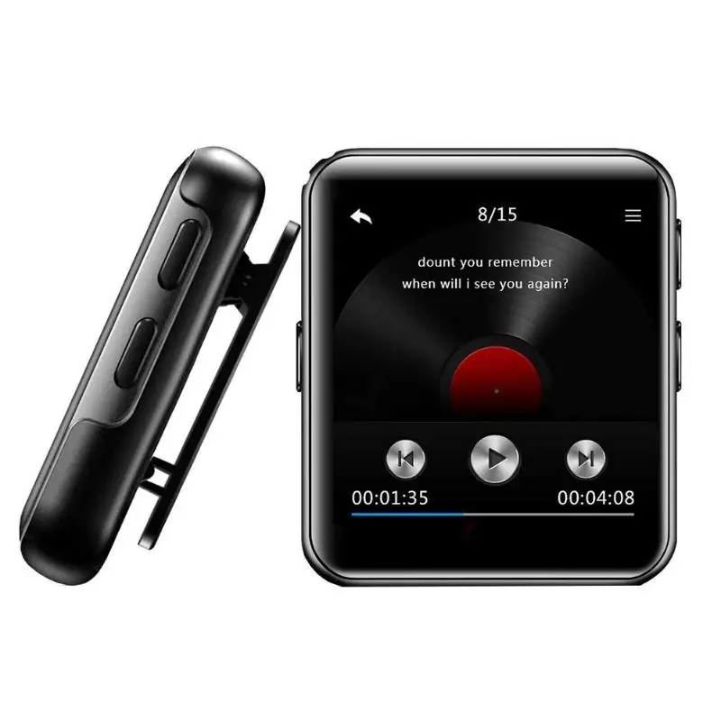BENJIE K1 MP3 музыкальный плеер Bluetooth мини клип 1,5 дюймов сенсорный экран HiFi FM радио громкоговоритель MP3 музыкальный плеер для бега