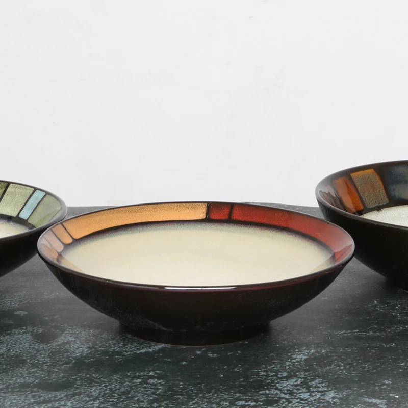 Японская креативная керамическая чаша в стиле ретро для общежития 6 дюймов