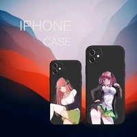 nakano nino anime cartoon phone case black color for iphone 13 12 mini 11 pro x xr xs max 7 8 6 6s plus se shell cover coque