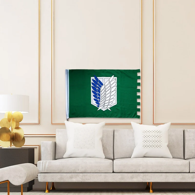 Японский аниме принт из полиэстера атака на Титанов 1 четкое изображение сада