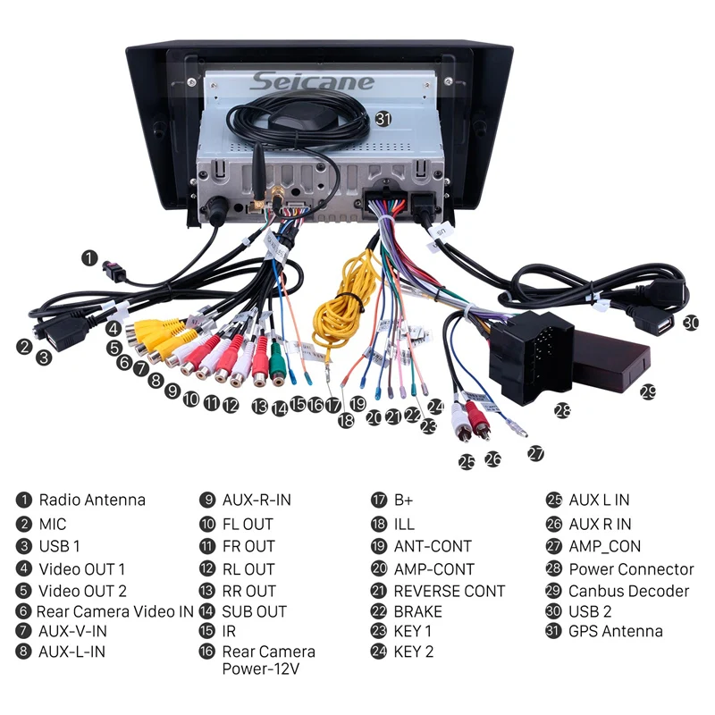 Автомагнитола Seicane Android 10 0 GPS радио для 2005 2012 BMW 3 E90 E91 E92 E93 316i 318i 320i 320si 323i 325i 328i