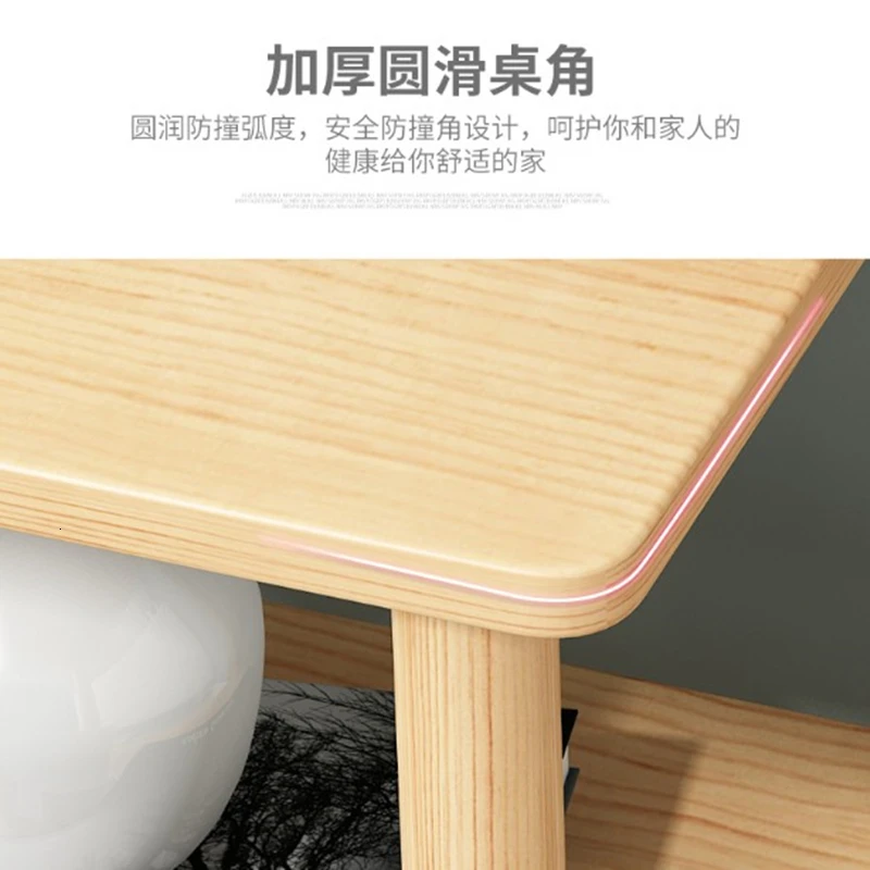 Solid wood bedside table simple modern small tea square sofa side cabinet in living room |