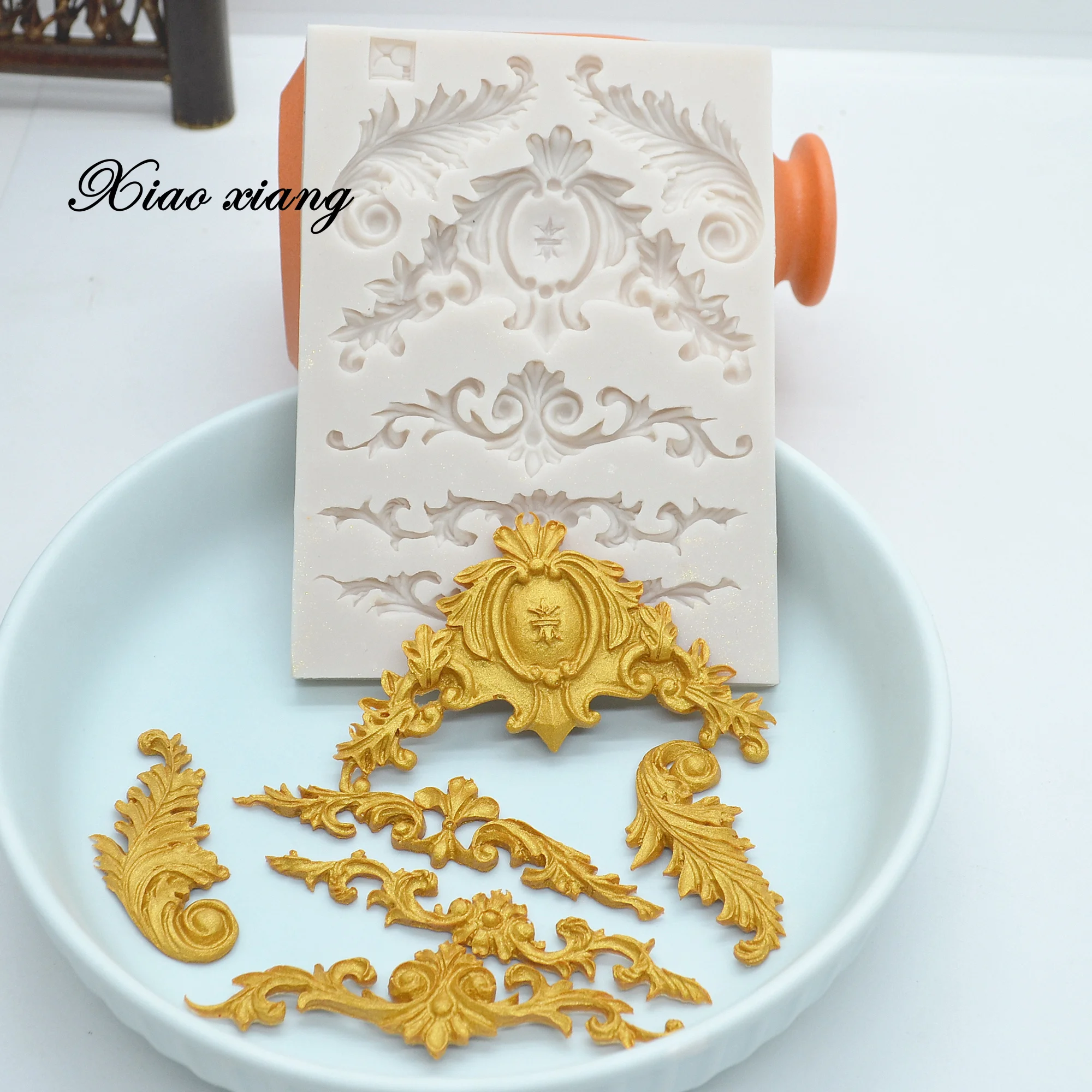 3D рельефные кружева силиконовые формы для тортов кайма мастики выпечки торта