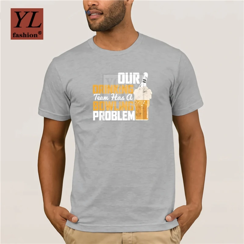 Футболки для мальчиков и девочек наши DRINKING TEAM имеет Боулинг проблему Футболка