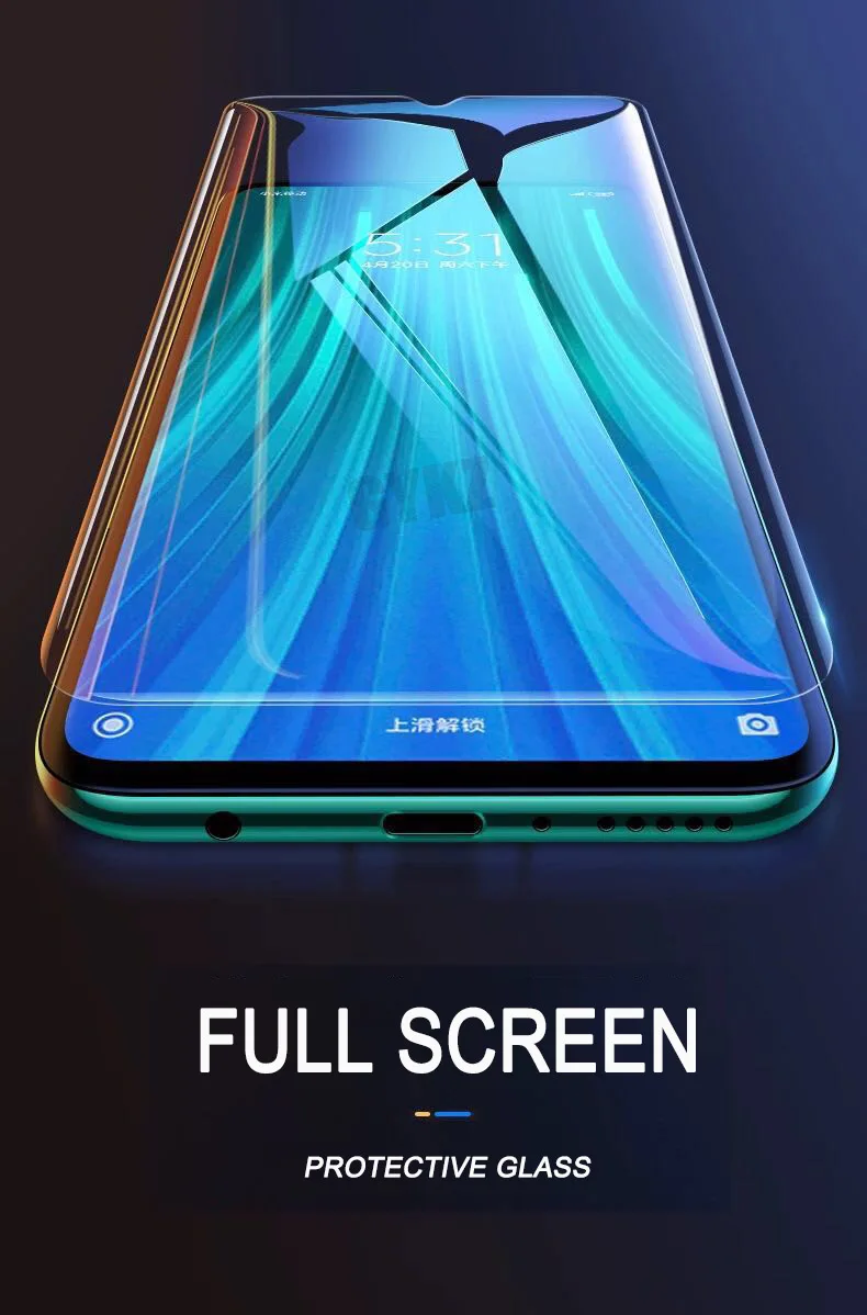 2 шт., закаленное стекло для Xiaomi Redmi Note 8 Pro, Взрывозащищенная защита экрана, закаленное стекло Redmi Note 8 7 Pro, стеклянная пленка