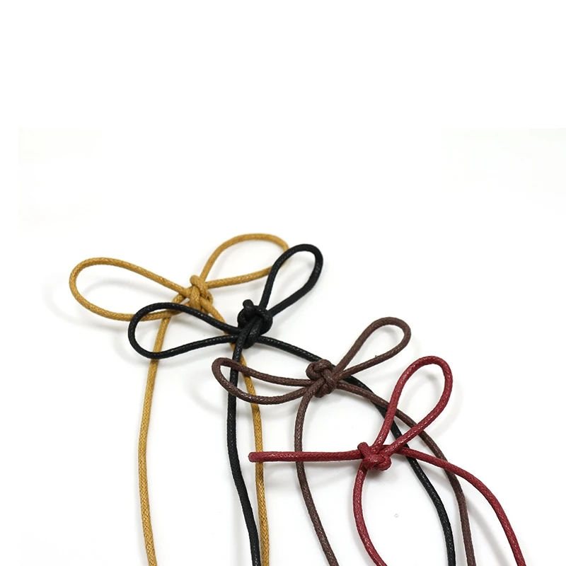 1 Pair Cotton Waxed Shoelaces Round Leather Waterproof Shoe laces Martin Boots Shoelace 12 Colors Shoestring 80 100 120 140CM P2