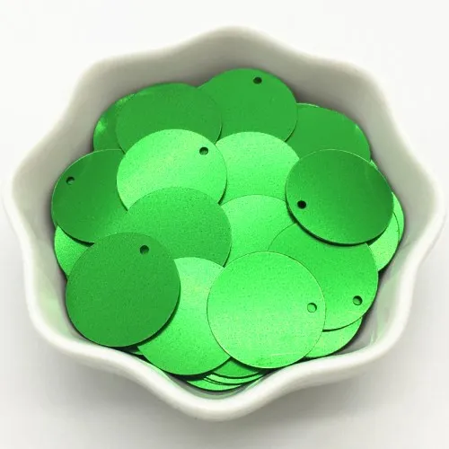 Matte green Матовые блестки 20 мм большие круглые свободные блестки Lentejuelas рукоделие Рукоделие Шитье ПВХ пайетки женские аксессуары для одежды 30 г - Цвет: Matte green