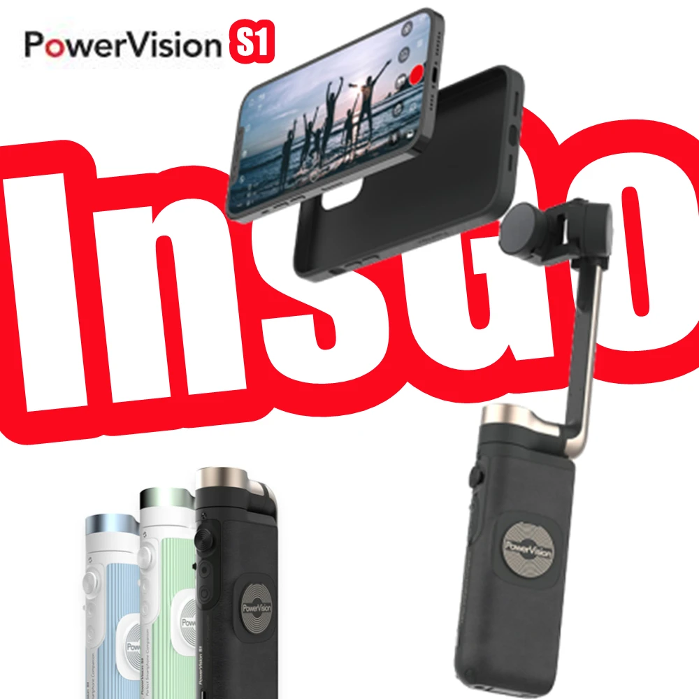 

PowerVision S1 Smartphone 3-Axis Gimbal Stabilizer for iPhone Android Vlog Youtuber AI Tracking Selfie Travel Accessory