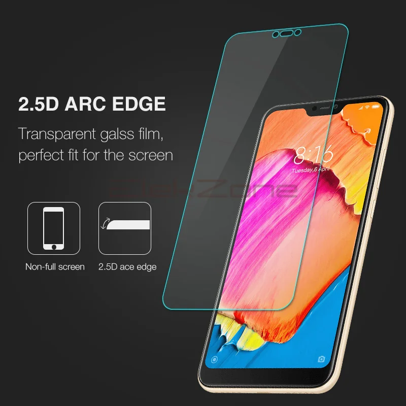 Полное покрытие закаленное стекло для Xiao mi Red 6 Pro Защитная стеклянная пленка