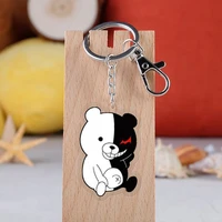 danganronpa anime keychain acrylic cartoons key ring figure acrylic bag pendants car key chains keyring cute trinket gift