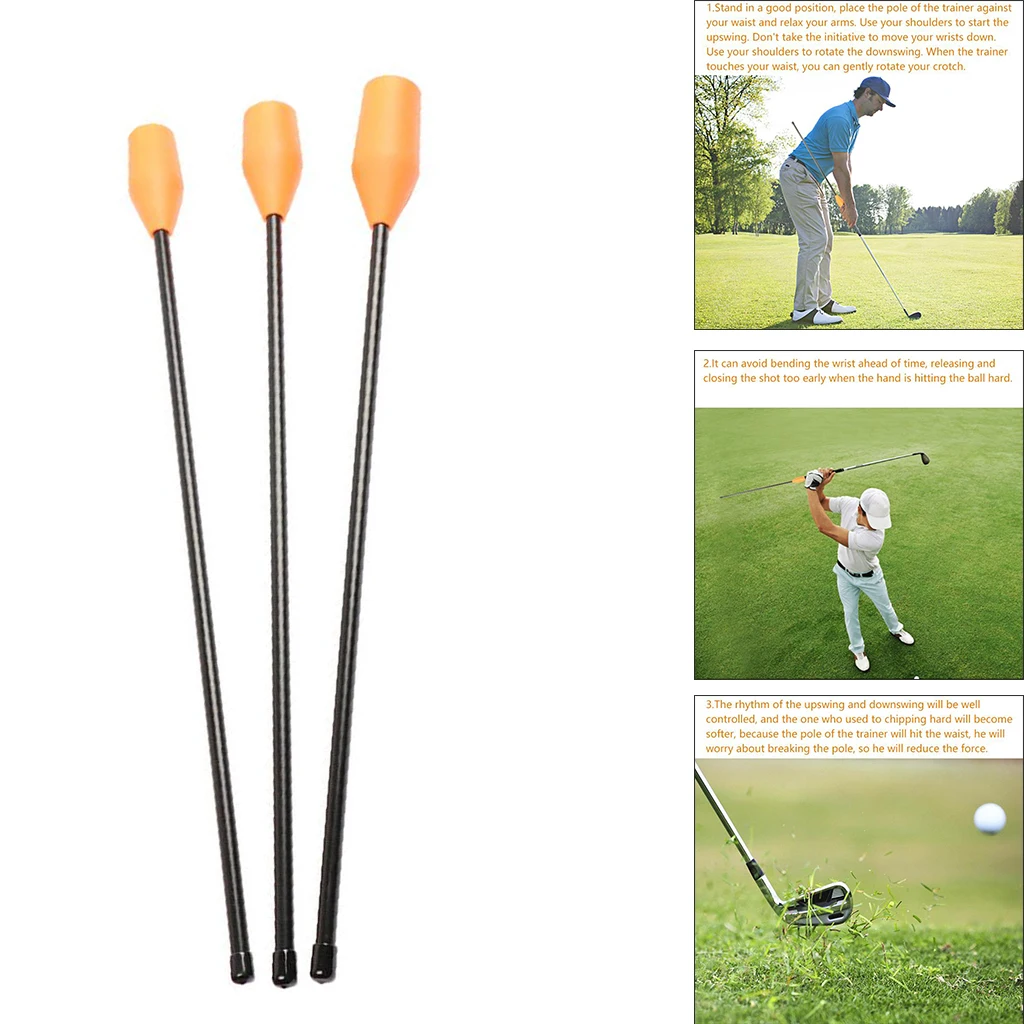

Golf Swing Trainer Indoor Practice Stick Club Strength Flex Training Aid