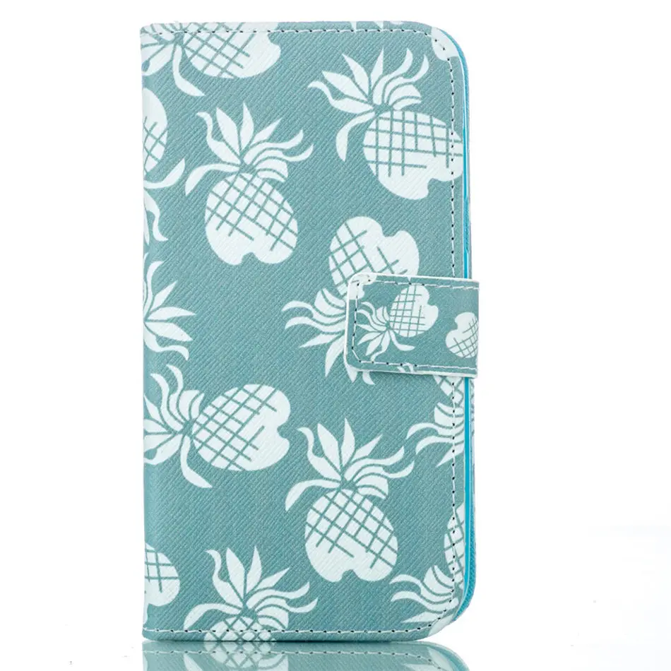 Pineapple Магнитный кожаный чехол для iPhone 11 Pro Max X XS Max XR 7 8 Plus Datura 5S 6S Touch 6 5 Роскошная рамка слот для карт D06F - Цвет: Pineapple